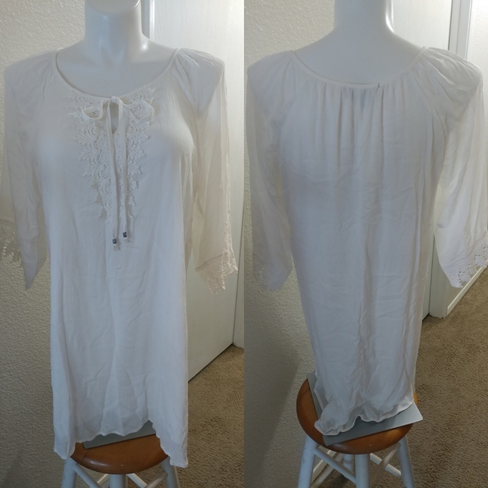 White Aztec tunic